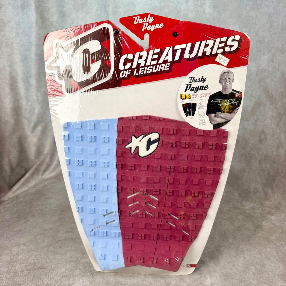 Creatures of Leisure Dusty Payne Surfboard Traction Pad Blue Maroon